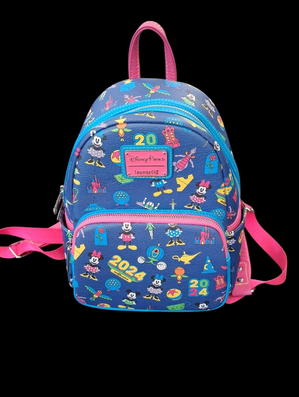 Loungefly Disney Parks Mini Backpack Disneyland 2024 Mickey Minnie Icons NWOT